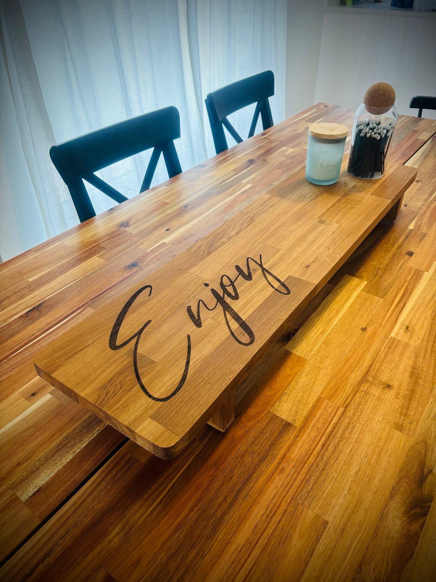 Solid Oak Wooden Table Centre